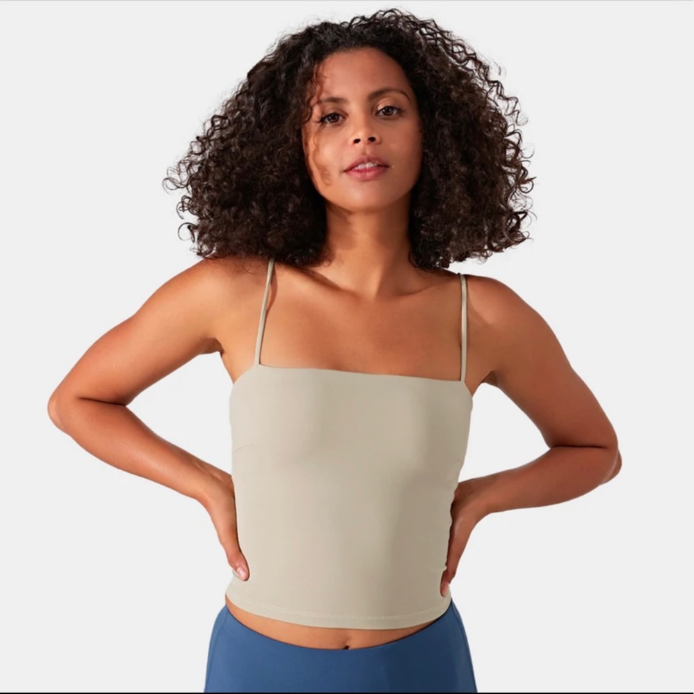 Spaghetti Strap Workout Cropped Tank Top